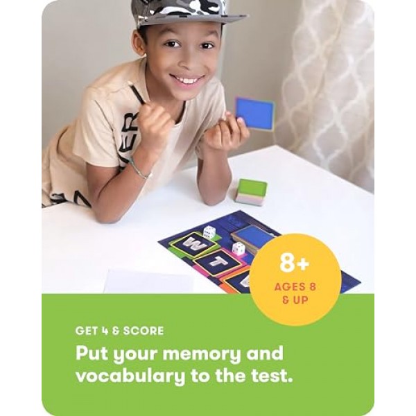 SimplyFun에서 4점을 받고 점수를 받으세요 - 기억력과 어휘력을 테스트하는 어린이를 위한 커뮤니케이션 게임! - 교육 학습 게임 - 2~8인용 - 8세 이상 어린이용