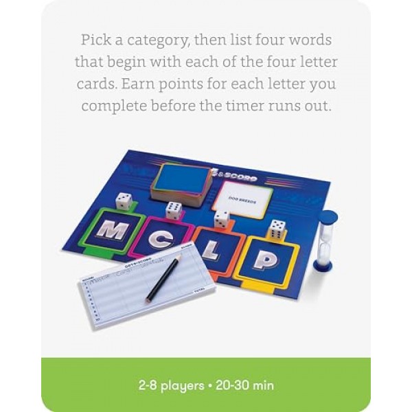 SimplyFun에서 4점을 받고 점수를 받으세요 - 기억력과 어휘력을 테스트하는 어린이를 위한 커뮤니케이션 게임! - 교육 학습 게임 - 2~8인용 - 8세 이상 어린이용