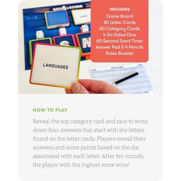 SimplyFun에서 4점을 받고 점수를 받으세요 - 기억력과 어휘력을 테스트하는 어린이를 위한 커뮤니케이션 게임! - 교육 학습 게임 - 2~8인용 - 8세 이상 어린이용