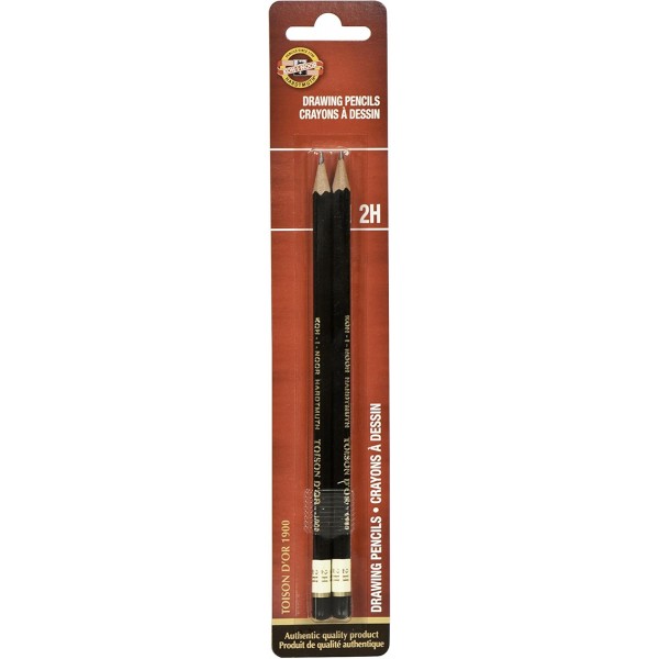 Pk/2 KOH-I-NOOR Toison D'or 프로페셔널 흑연 연필, 2시간(FA1900.2HBC) by Koh-I-Noor