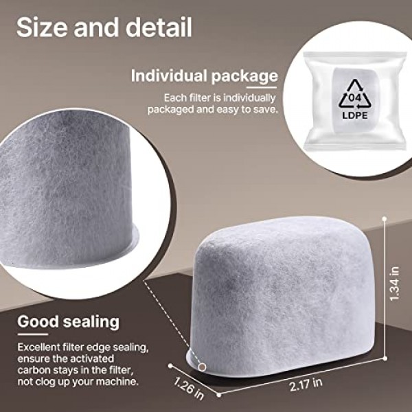 Breville BWF100 BWF100NA BES980XL BES920XL BES900XL BES860XL BES870XL Barista Espresso, BES840XL BKC600XL BKC700XL, 12PACK 용 ICEPURE 커피 머신 워터 필터 교체