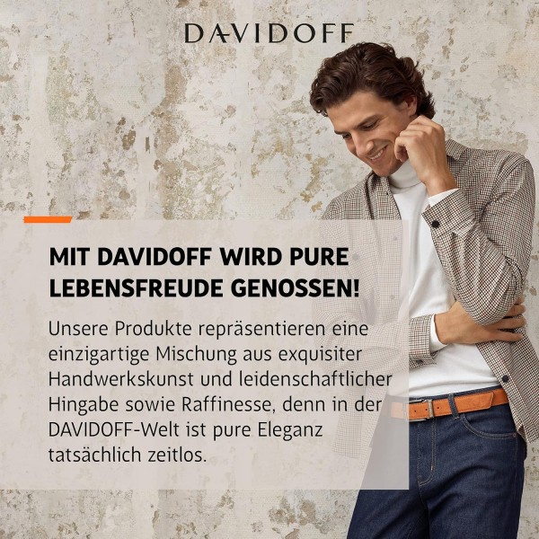 DAVIDOFF 파리 동전 수납 공간이 있는 카드 케이스 블랙/그린 - 고급 가죽으로 엠보싱 처리된 모던한 지갑 - 3개의 슬롯과 지퍼 포켓이 있는 신용 카드 케이스