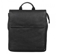 STILORD Misha 모던 가죽 백팩 남성용 및 여성용 남녀공용 데이팟 DIN A4 업무용 레저 비즈니스용 컴팩트 메신저 백팩 Uni Genuine Leather, black, Rucksack