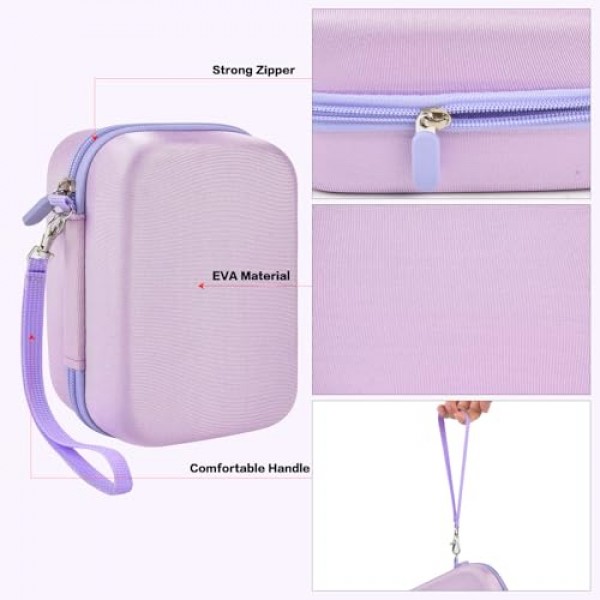 VTech KidiZoom PrintCam/Creator Cam/Goopow용/Agoigo용/Dylanto용/KODAK PIXPRO WPZ2용 견고한 방수 카메라, 유아용 즉석 카메라 여행용 보관함 -박스 전용(보라색)용 어린이 카메라 케이