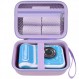 VTech KidiZoom PrintCam/Creator Cam/Goopow용/Agoigo용/Dylanto용/KODAK PIXPRO WPZ2용 견고한 방수 카메라, 유아용 즉석 카메라 여행용 보관함 -박스 전용(보라색)용 어린이 카메라 케이
