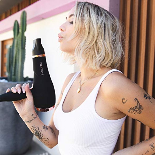 FoxyBae Blomance 프로페셔널 헤어 드라이어 - 살롱 등급 로즈 골드 및 블랙 이온 블로우 드라이어 - 세라믹 전기석 및 음이온