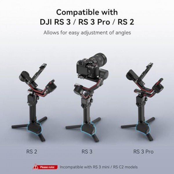 DJI RS 3/RS 3 Pro/RS 2용 SmallRig RS3 RS2 손목 지지대 무게 감소, 다양한 각도에 대한 회전 가능 디자인, QD 퀵 릴리스 버클 포함, 1/4-20 및 3/8-16 나사산 구멍 - 4248