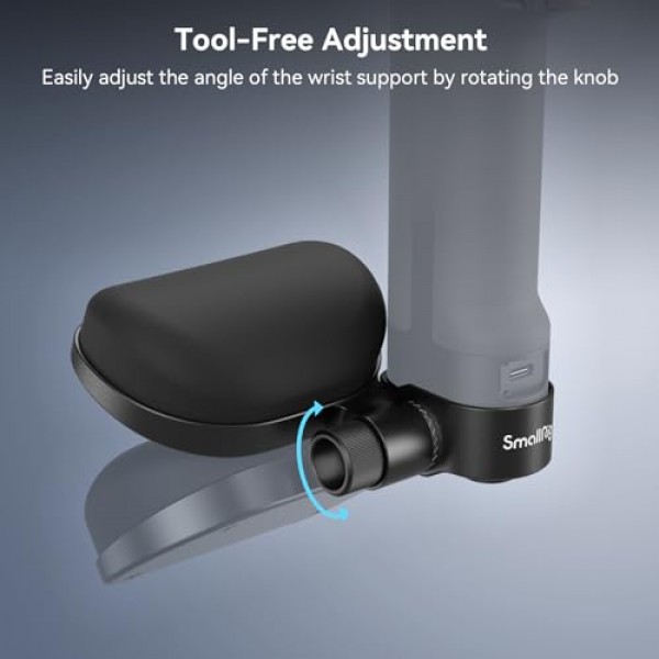 DJI RS 3/RS 3 Pro/RS 2용 SmallRig RS3 RS2 손목 지지대 무게 감소, 다양한 각도에 대한 회전 가능 디자인, QD 퀵 릴리스 버클 포함, 1/4-20 및 3/8-16 나사산 구멍 - 4248