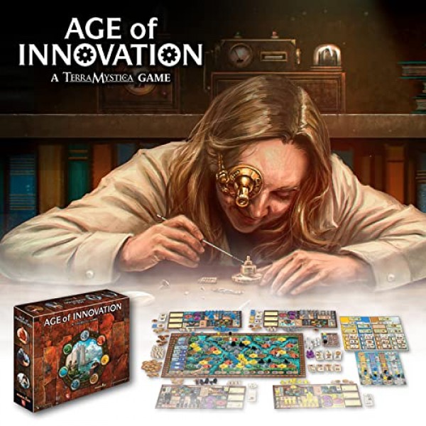 Age of Innovation - Terra Mystica 게임, 세력 전략 보드 게임, 14세 이상, 1-5명 플레이어, 40분