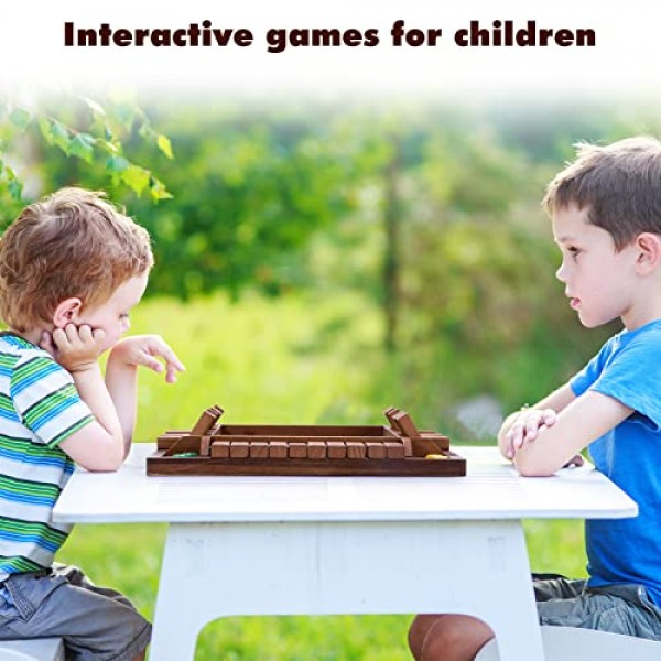 상자 게임을 종료하세요 나무 1-4인용, 12인치 대형 나무 보드 주사위 게임, 8개의 주사위 4가지 색상으로 클래식 수학 게임을 배우세요.