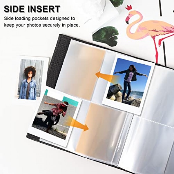 Vienrose 2 팩 미니 폴라로이드 사진 앨범 책 208 포켓 2x3 인치 사진 Fujifilm Instax Mini 7s 8 9 11 25 26 40 50s 90 Evo Z2300 즉석 카메라, 폴라로이드 스냅 그레이