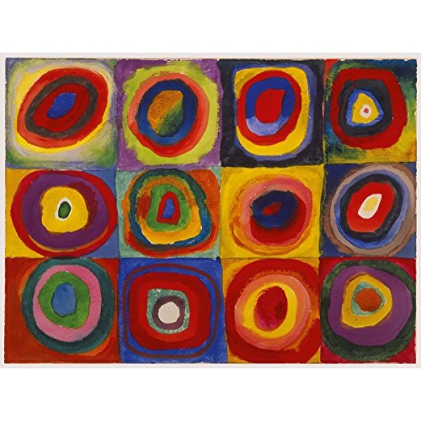 Ravensburger Kandinsky, 정사각형과 원의 색상 연구, 1913 - 1500피스 퍼즐