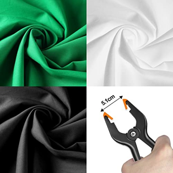 EMART 사진 스튜디오 세트, 2.6m x 3m 사진 스튜디오 배경 시스템(3가지 배경 사진 + 스탠드 + 소프트박스 세트 + 5 in 1 반사판 + 사진 스튜디오용 우산 포함) 제품 초상화 비