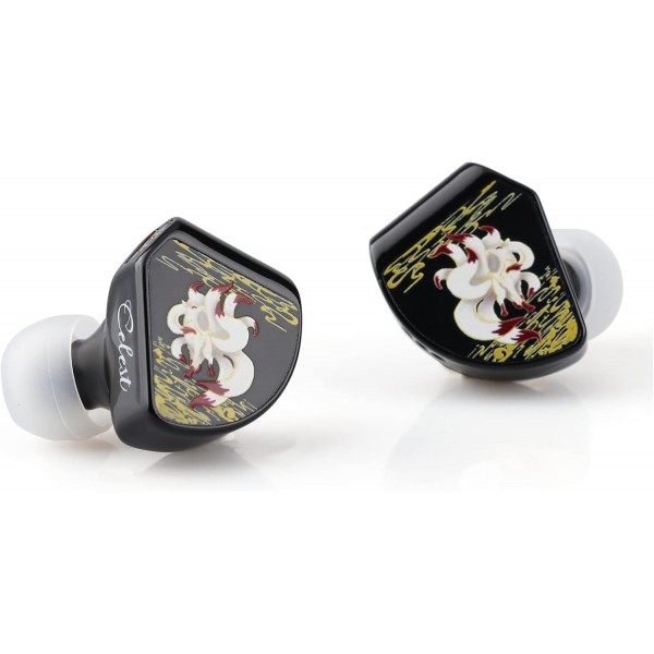 Linsoul Kinera Gumiho 10mm SPD 평면 드라이버 + 1BA 3D 인쇄 캐비티가 있는 이어폰 모니터, 탈착식 0.78mm 2Pin 은도금 합금 구리 케이블 IEM(검은색)