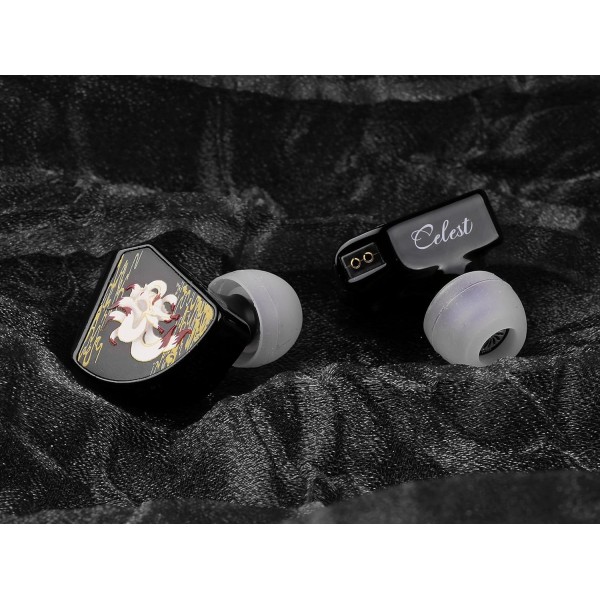 Linsoul Kinera Gumiho 10mm SPD 평면 드라이버 + 1BA 3D 인쇄 캐비티가 있는 이어폰 모니터, 탈착식 0.78mm 2Pin 은도금 합금 구리 케이블 IEM(검은색)