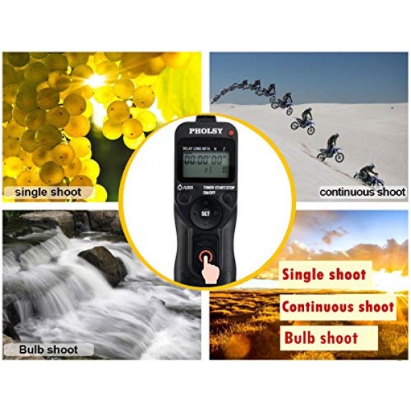 Nikon Z8, Z9, D3, D4, D5, D6, D800, D850, D810, D700, D500, D300, D200, F6, F100, F5, F90, N90s, D1X, D2H, D3X용 간격계가 있는 N8 타이머 원격 제어 케이블 , Nikon MC-36A를 대체합니다.