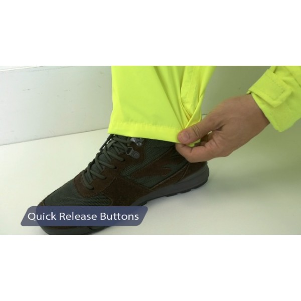 JORESTECH 경량 방수 레인 팬츠 ANSI/ISEA 107-2015 클래스 3 레벨 2 검정색 및 노란색(2X-대형)