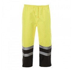 JORESTECH 경량 방수 레인 팬츠 ANSI/ISEA 107-2015 클래스 3 레벨 2 검정색 및 노란색(2X-대형)