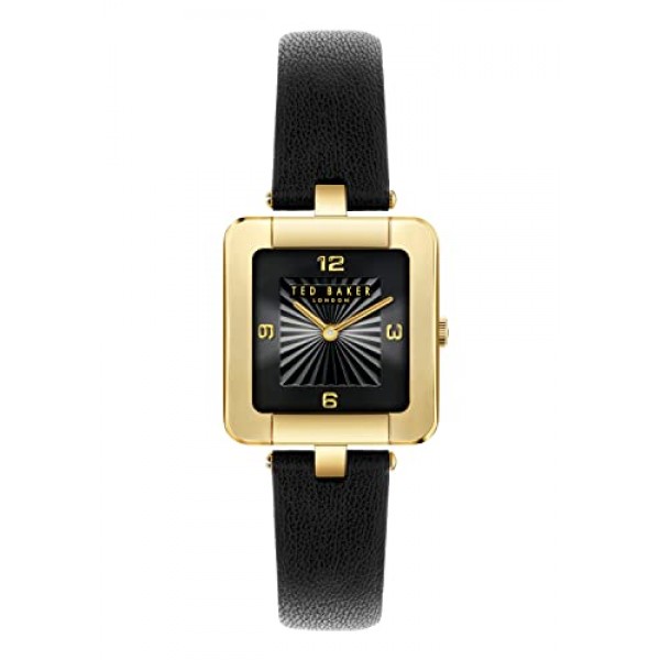 Ted Baker 여성용 블랙 비건 가죽 스트랩 시계 (모델: BKPMSS3019I)