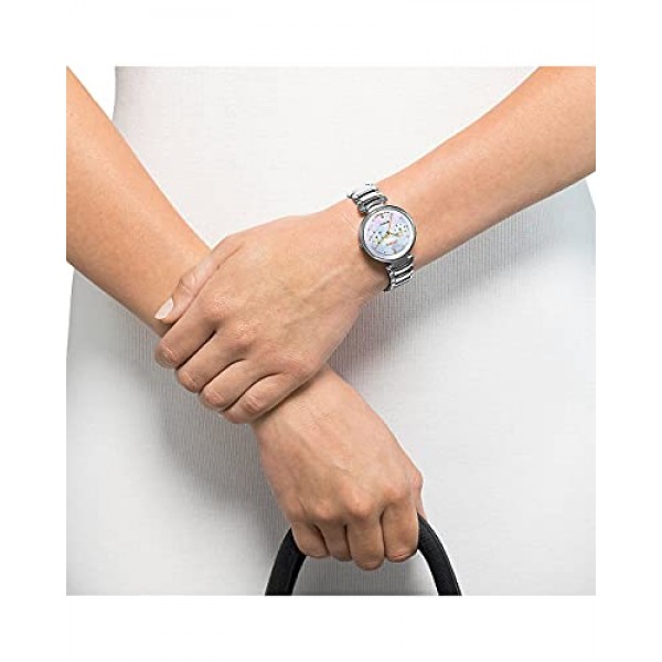 Citizen 여성용 멀티 다이얼 에코 드라이브 시계(스테인리스 스틸 스트랩 FD1106-81D, 멀티컬러, 브레이슬릿)