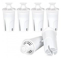Britta 투수 및 디스펜서(6 팩)용 교체 투수 정수 필터 OB03 Britta OB03 Classic 35557 Mavea 107007 by LUXRILIX와 호환되는 정수 필터