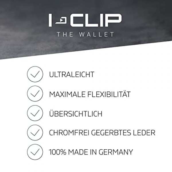 I-CLIP Robutense 소프트 터치 지갑(7가지 색상으로 제공) I-clip Geldbörse Robutense 소프트 터치 Schwarz, 블랙