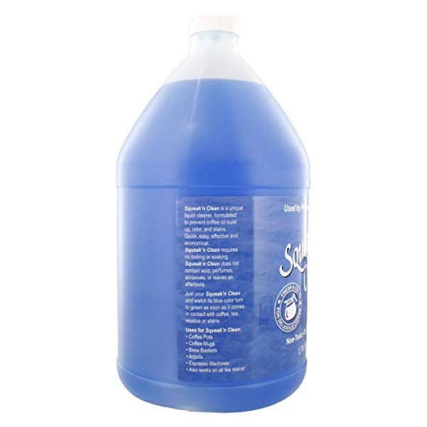 농축 커피포트 세척제/식품 및 음료 얼룩 제거제 - 병당 20회 이상 사용 가능 - 미국산, 1갤런