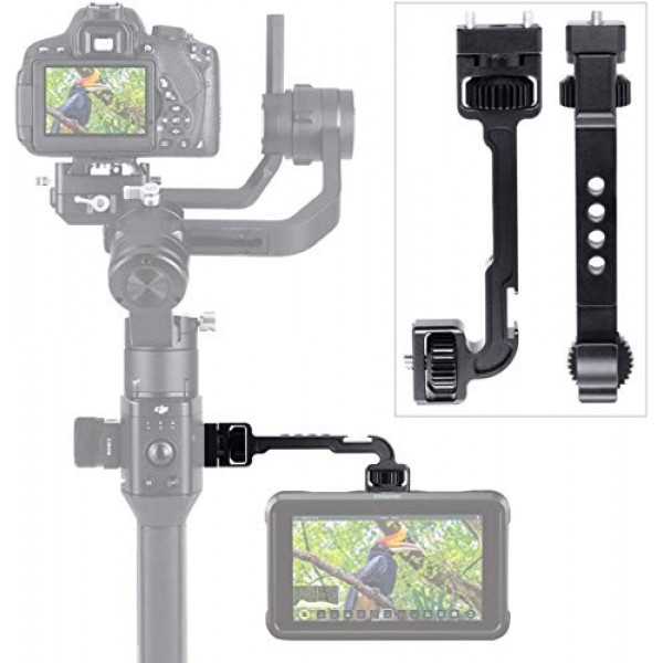 Ronin S/Ronin SC 모니터 마운트, DH11 DJI Ronin S/SC Gimbals Stabilizer용 마이크 라이트 스탠드용 1/4 스레드 콜드 슈 마운트가 있는 회전식 매직 암