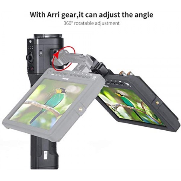 Ronin S/Ronin SC 모니터 마운트, DH11 DJI Ronin S/SC Gimbals Stabilizer용 마이크 라이트 스탠드용 1/4 스레드 콜드 슈 마운트가 있는 회전식 매직 암