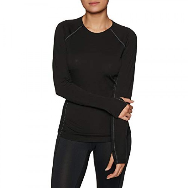 아이스브레이커 메리노 여성용 존 경량 베이스 레이어 긴 소매 크루넥 셔츠, 뉴질랜드 메리노 울