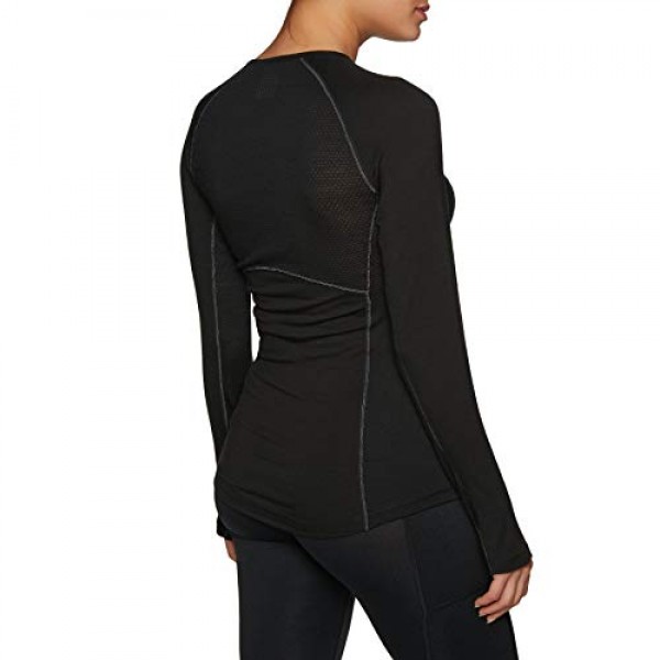 아이스브레이커 메리노 여성용 존 경량 베이스 레이어 긴 소매 크루넥 셔츠, 뉴질랜드 메리노 울