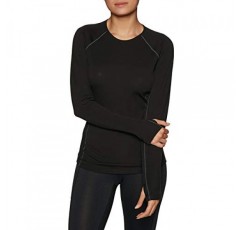 아이스브레이커 메리노 여성용 존 경량 베이스 레이어 긴 소매 크루넥 셔츠, 뉴질랜드 메리노 울