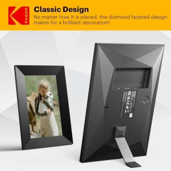 KODAK 디지털 액자, 32G 7인치 WiFi 디지털 액자 1024x600 HD IPS 터치스크린, 자동 회전, 언제 어디서나 사진 및 비디오 공유, 친구와 가족을 위한 선물