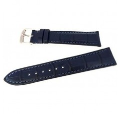 Rios Louisiana 악어 송아지 시계 스트랩 19mm 파란색 Made in Germany