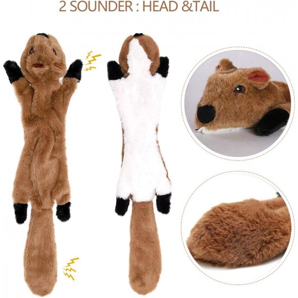 YAMI 3 팩 개 삐걱 ​​거리는 씹는 장난감 작은 중형 개를위한 스터핑 개 장난감 봉제 동물 개 장난감 없음