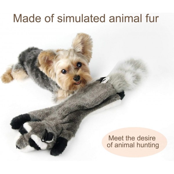 YAMI 3 팩 개 삐걱 ​​거리는 씹는 장난감 작은 중형 개를위한 스터핑 개 장난감 봉제 동물 개 장난감 없음