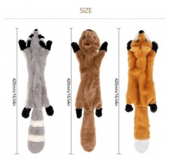 YAMI 3 팩 개 삐걱 ​​거리는 씹는 장난감 작은 중형 개를위한 스터핑 개 장난감 봉제 동물 개 장난감 없음
