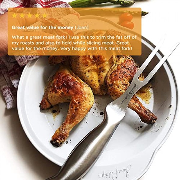 카빙 포크/고기 포크, 6인치, 스테인리스 스틸로 제작, 편안한 인체공학적 손잡이 - Jean Patrique의 초파홀릭