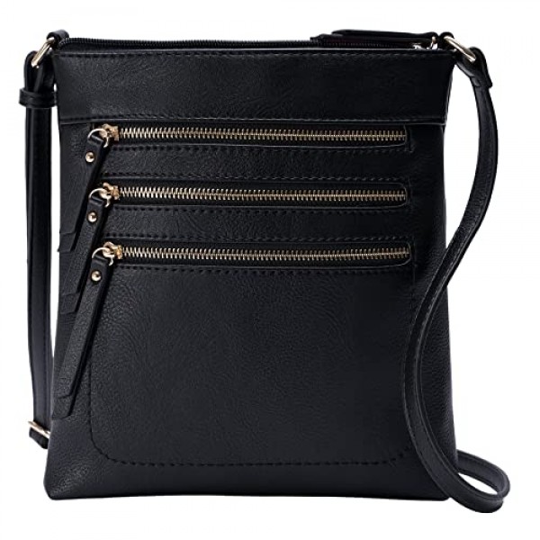 Solene Crossbody Bag 기능성 멀티 포켓 메신저 지갑 조절 가능한 스트랩이 있는 탑 지퍼 클로저 숄더 핸드백