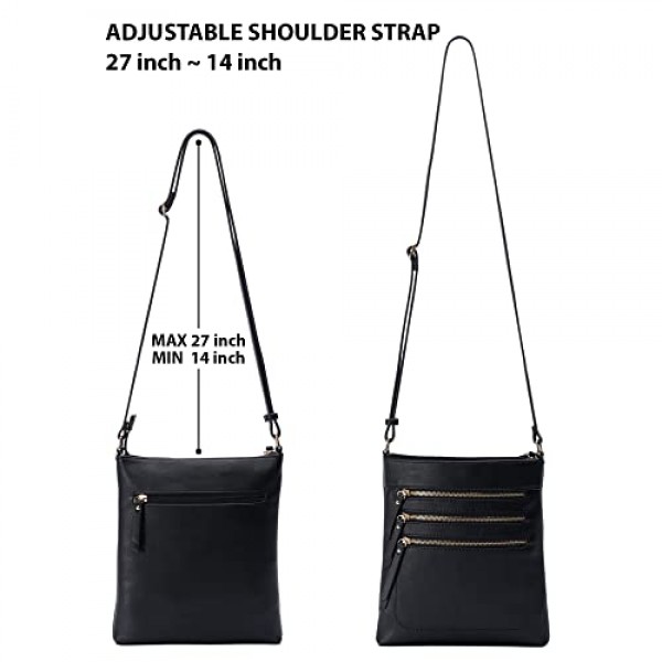 Solene Crossbody Bag 기능성 멀티 포켓 메신저 지갑 조절 가능한 스트랩이 있는 탑 지퍼 클로저 숄더 핸드백