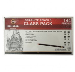 Koh-I-Noor Toison d'Or 흑연 연필 아티스트 세트 클래스 팩, 학위당 12개, 총 144개 연필(FA1502CP)