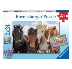 Ravensburger 어린이 퍼즐 05148 2x24 조각으로 4세부터 어린이를 위한 말 사랑 말 퍼즐