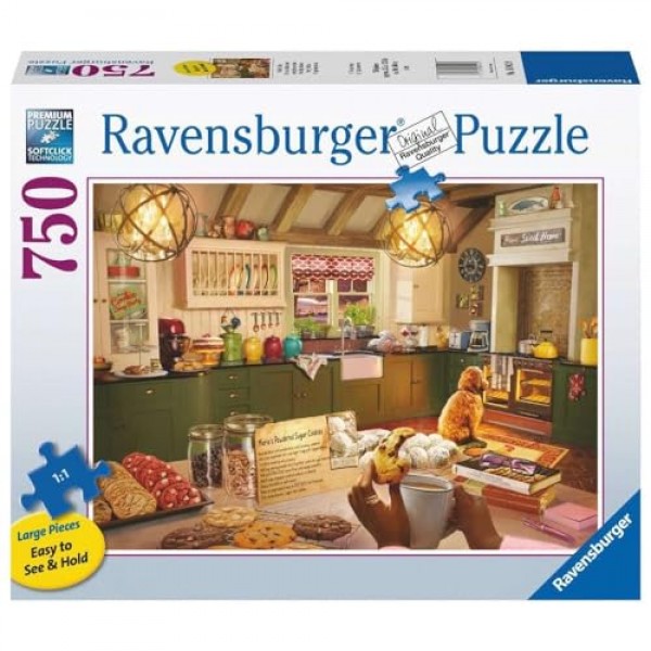Ravensburger Cosy Kitchen 750피스 성인용 대형 직소 퍼즐 - 16942 - 모든 조각이 독특하며 Softclick 기술로 조각들이 완벽하게 들어맞는다는 의미, 20L x 27W