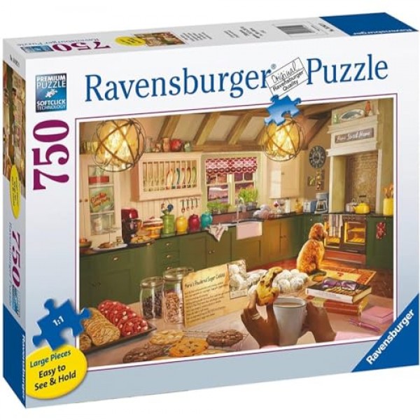 Ravensburger Cosy Kitchen 750피스 성인용 대형 직소 퍼즐 - 16942 - 모든 조각이 독특하며 Softclick 기술로 조각들이 완벽하게 들어맞는다는 의미, 20L x 27W