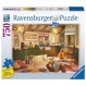 Ravensburger Cosy Kitchen 750피스 성인용 대형 직소 퍼즐 - 16942 - 모든 조각이 독특하며 Softclick 기술로 조각들이 완벽하게 들어맞는다는 의미, 20L x 27W