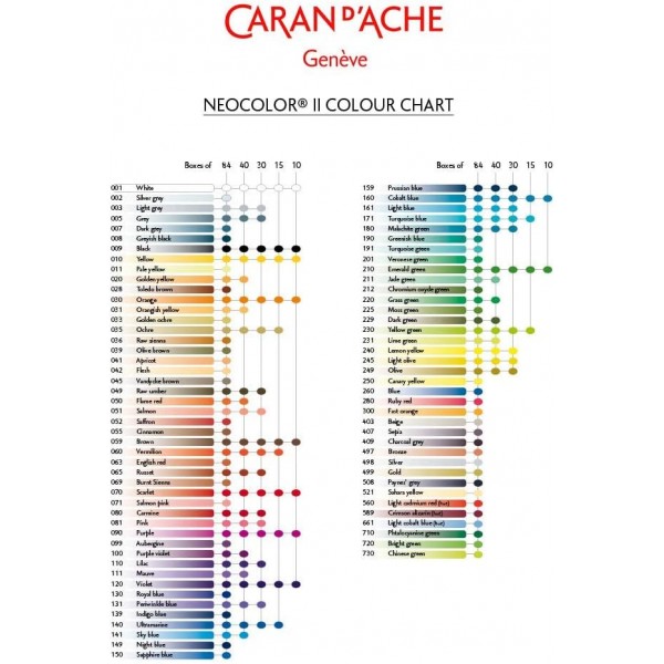 Caran Dache NEOCOLOUR II : 아티스트 수채화 크레용 : LIGHT COBALT BLUE HUE