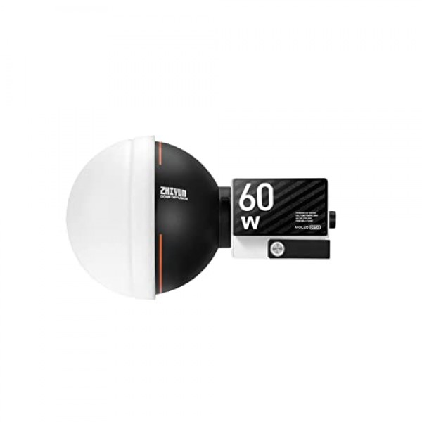 zhi yun Molus G60 및 Molus X100 COB 비디오 조명용 Zhiyun 돔 확산 ZY 마운트, 돔 직경: Ø 14cm