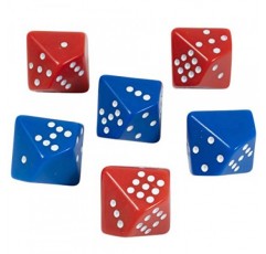 학습 이점 Subitizing 주사위 - 6개 세트 - 수학 조작 실습 - 조기 수리 능력 교육 - 어린이를 위한 수학 게임