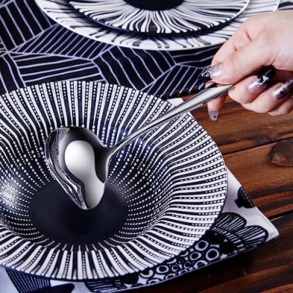 KEAWELL Louis 7.5인치 소스 드리즐 스푼(주둥이 포함), 18/10 스테인리스 스틸 미니 국자, 식기세척기 사용 가능(1)