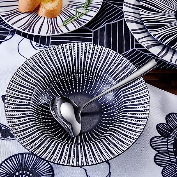 KEAWELL Louis 7.5인치 소스 드리즐 스푼(주둥이 포함), 18/10 스테인리스 스틸 미니 국자, 식기세척기 사용 가능(1)